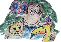Chunky Monkey and his rain forest friends